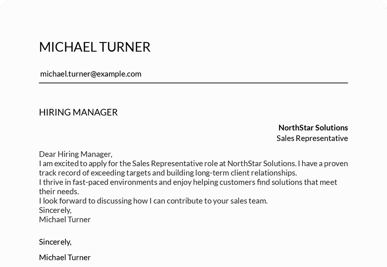 Feature AI Cover Letter